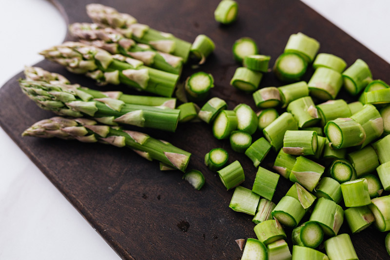 it's a good idea to chop or break up asparagus before composting